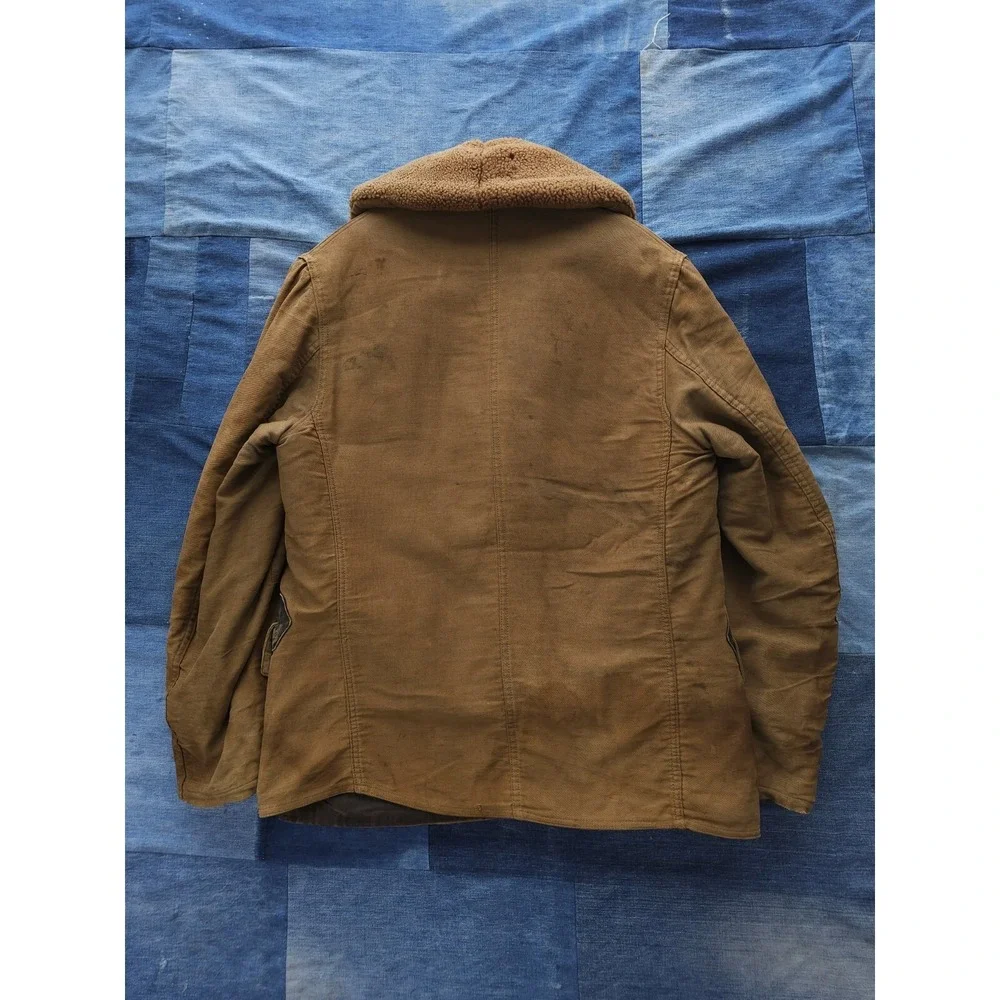Vintage 1930s USCG Transport Mackinaw Coat Shearling Shawl Collar RARE 38 - Picture 3 of 16